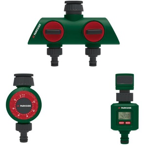 PARKSIDE® 2-Wege-Verteiler / Bewässerungsuhr / Wassermengenzähler