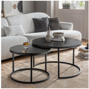 Paroli Couchtisch (Set, 2-St), Keramikoberfläche glänzend, Satztisch
