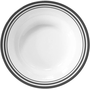 Pastateller FINK Moments Speiseteller Gr. 30 cm, grau (grau, weiß) Pastateller
