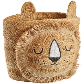 Patinio Aufbewahrungskörbchen, Natur, Textil, zylindrisch, 25 cm, AZO-frei, faltbar, handgemacht, Spielzeug, Spielzeugkisten