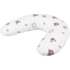 Patinio Babynackenkissen Honey, Braun, Weiß, Beige, Textil, Bär, Füllung: EPS Mikroperlen,EPS Mikroperlen, 20x102 cm, Oeko-Tex® Standard 100, für alle