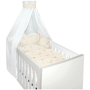 Patinio Gitterbettset Pretty Forest, Taupe, Textil, Tier, Füllung: Polyester, 100x135 cm, Oeko-Tex® Standard 100, weich und anschmiegsam, pflegeleicht, reines Naturprodukt, atmungsaktiv, mit Reißverschluss,weich Reißverschluss,Wendedesign, bügelleicht,