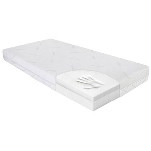Patinio Kindermatratze Nina Memory, Weiß, Textil, rechteckig, 90x40 cm, Bezug abnehmbar/waschbar, schadstoffgeprüft, Wendematratze, rundum abnehmbar,