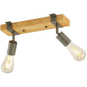 Paul Neuhaus Deckenstrahler 2-flammig Kiefernholz/Metall - holzfarben - Materialmix - 15,5 cm - 15 cm | Möbel Kraft