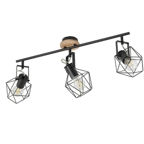 Paul Neuhaus Deckenstrahler  3-flammig  Rubber Wood/Drahtgestell   ¦ holzfarben ¦ Maße (cm): B: 83 H: 31 T: 28.0