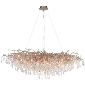 Paul Neuhaus Kronleuchter Icicle , Messing , Metall, Glas , Uni,Uni , länglich,länglich , 75x250 cm , Lampen & Leuchten, Innenbeleuchtung, Hängelampen, Kronleuchter