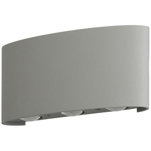 Paul Neuhaus LED-Aussenwandleuchte,6-flammig, silberfarben ¦ silber ¦ Maße (cm): B: 17 H: 8 T: 4