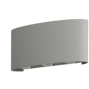 Paul Neuhaus LED-Aussenwandleuchte 6-flammig  silberfarben   ¦ silber ¦ Maße (cm): B: 17 H: 8 T: 4.0