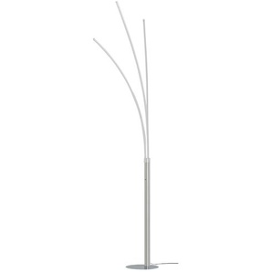 Paul Neuhaus LED-Bogenleuchte  3-flammig  chrom   ¦ silber ¦ Maße (cm): B: 80 H: 215 T: 58.0