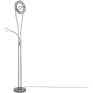 Paul Neuhaus LED- Deckenfluter, 3-flammig, Kopf rund - silber - Materialmix - 198 cm - [28.8] | Möbel Kraft