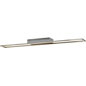Paul Neuhaus LED- Deckenleuchte,1-flammig, nickel matt, rechteckig ¦ silber