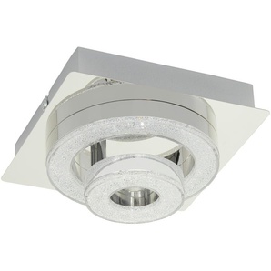 Paul Neuhaus LED-Deckenleuchte  2-flammig  Kristall-optik   ¦ silber ¦ Maße (cm): B: 17 H: 13 T: 17.0