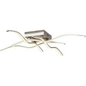 Paul Neuhaus LED-Deckenleuchte, 4-flammig, Nickel matt - silber - Materialmix - 78 cm - 10 cm - 78 cm | Möbel Kraft