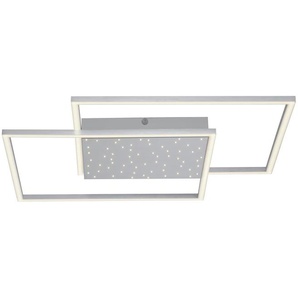 Paul Neuhaus LED-Deckenleuchte  Nickel-matt  mit Sternenhimmel   ¦ silber ¦ Maße (cm): B: 67 H: 5 T: 67.0