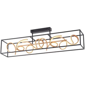 Paul Neuhaus LED-Deckenleuchte schwarz/goldfarben - schwarz - Materialmix - 110 cm - 31,5 cm - cm 20,0 | Möbel Kraft