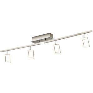 Paul Neuhaus LED-Deckenstrahler mit 4 quadratischen Spots - silber - Materialmix - 101,6 cm - 19,7 cm - 7,5 cm | Möbel Kraft