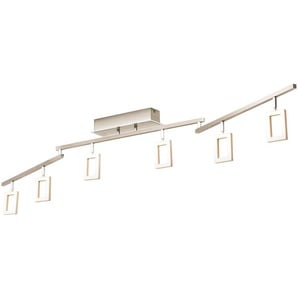 Paul Neuhaus LED-Deckenstrahler mit 6 quadratischen Spots - silber - Materialmix - 161 cm - 22,8 cm - 7,5 cm | Möbel Kraft