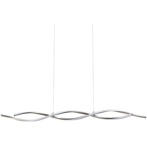 Paul Neuhaus LED-Pendelleuchte  2-flammig gedreht  Polina ¦ silber ¦ Maße (cm): B: 110 H: 120 T: 8.0