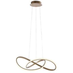 Paul Neuhaus LED-Pendelleuchte  messing-matt  geschwungen   ¦ gold ¦ Maße (cm): H: 120  Ø: 57