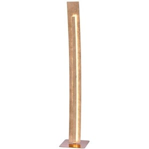Paul Neuhaus LED-Stehleuchte Nevis Leaf 1-flammig Eisen Glamour Gold Rechteckig 26x141x26 cm (BxHxT) Leuchtmittel inklusive