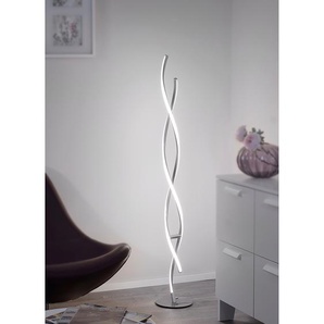 Paul Neuhaus LED-Stehleuchte Polina 2-flammig Stahl Glamour Stahl Dimmbar Ø 20 cm Leuchtmittel inklusive