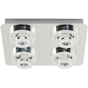 Paul Neuhaus Smart Home-Deckenleuchte  4-flammig  chrom   ¦ silber ¦ Maße (cm): B: 40 H: 13 T: 40.0