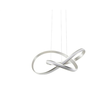 Paul Neuhaus Smart Home-Pendelleuchte Nickel matt geschwungen - silber - Materialmix - 120 cm - 57.0 | Möbel Kraft