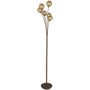 Paul Neuhaus Stehleuchte Greta , Rost , Metall , 34x184 cm , Kippschalter , Lampen & Leuchten, Innenbeleuchtung, Stehlampen, Stehlampen