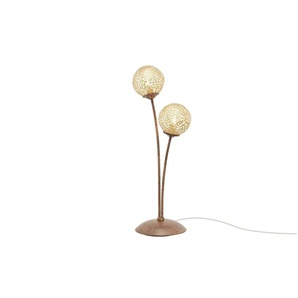 Paul Neuhaus Tischleuchte 2-flammig rostfarben - braun - Materialmix - 20 cm - 52 cm - cm 16,0 | Möbel Kraft