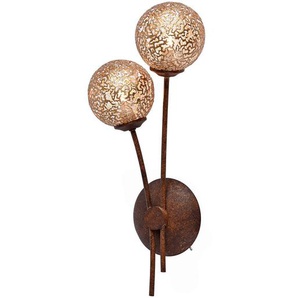 Paul Neuhaus Wandleuchte Greta , Rost , Metall , rund,rund , 19x44 cm , Kippschalter , Lampen & Leuchten, Innenbeleuchtung, Wandleuchten, Wandlampen Mit Schalter
