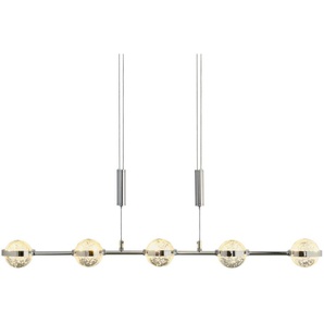 KHG LED-Pendelleuchte mit Acrylkugeln   ¦ silber ¦ Maße (cm): B: 94 H: 150 T: 10.0