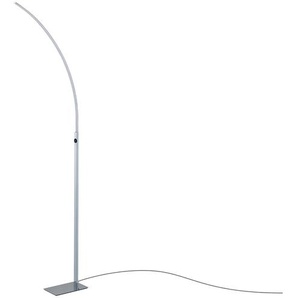 KHG LED-Stehleuchte  1-flammig gebogen   ¦ silber ¦ Maße (cm): B: 66 H: 150 T: 13.0