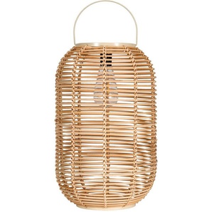 Pauleen LED Laterne Sunshine Nature Solarlaterne Beige Rattan/Metall/Kunststoff, LED fest integriert, Warmweiß, Solar