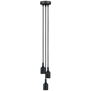 Paulmann Hängeleuchte, Schwarz, Metall, Kunststoff, 200.0 cm, LED-Leuchtmittel austauschbar, Lampen & Leuchten, Innenbeleuchtung, Hängelampen,