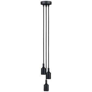 Paulmann Hängeleuchte, Schwarz, Metall, Kunststoff, 200.0 cm, LED-Leuchtmittel austauschbar, Lampen & Leuchten, Innenbeleuchtung, Hängelampen,