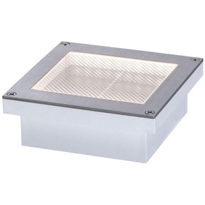 Paulmann LED Außen-Bodeneinbauleuchte Brick alu-grau 10 x 10 cm warmweiß Einbauleuchte