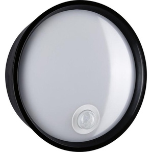 Paulmann LED Außenleuchte Platomo schwarz Ø 18 cm warmweiß mit Bewegungsmelder GLO773504221