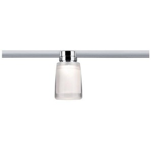 Paulmann Schienensystem-Leuchten URail Schienenspot Safira 350lm 4,9W 2700K 230V Chrom, Klar, Satin, (1-tlg), dimmbar, Einzelspot
