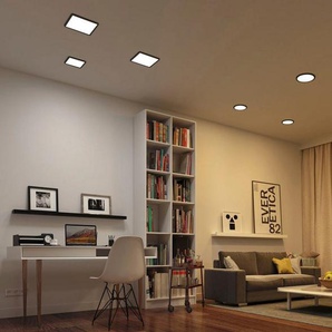 Paulmann LED Einbauleuchte Areo VariFit Smart Home Zigbee IP44 eckig 175x175mm dimmbar, LED fest integriert, Tageslichtweiß, LED Einbaupanel ZigBee, App steuerbar, Tunable White Schwarz