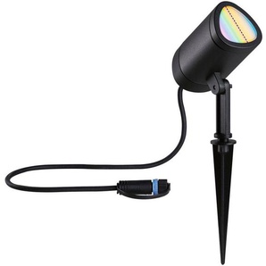 Paulmann LED Gartenstrahler Plug & Shine Spot Shira, LED fest integriert, Tageslichtweiß, RGBW Zigbee 2000-6500K