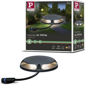 Paulmann LED Sockelleuchte Plug & Shine, Plug & Shine, LED fest integriert, Warmweiß, IP67 3000K 24V