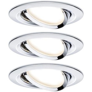 Paulmann Led-Spot-Set Nova, Chrom, Metall, 3-teilig, 84 mm, G, 3 Helligkeitsstufen, Küchen, Küchenausstattung, Unterbauleuchten