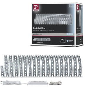 Paulmann LED-Streifen MaxLED 500 Basisset 10m Tageslichtweiß 10m 50W 550lm/m 6500K, 1-flammig, Basisset, unbeschichtet