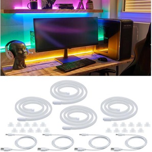 LED-Streifen PAULMANN Neon Colorflex USB Strip Lichterketten Gr. x Gesamtlänge 1 m, blau LED Stripe Stripes Streifen Lichterketten mixed box: 4x1m blau, orange, pink, grün, 4x5W 5V, Gaming, PC