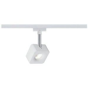 Paulmann Schienensystem-Leuchten URail Schienenspot Cube 540lm 8W 2700K 230V Chrom matt, Chrom, (1-tlg), dimmbar, Einzelspot