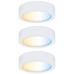 Paulmann Unterschrankleuchte Clever Connect Disc 3x2,1W 12 VADC 2700-6500K 12V Weiß matt/Kunststoff, LED fest integriert, Tageslichtweiß, Starter-Set