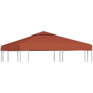 Pavillon-Dachplane mit Kaminabzug 310 g/m² 3x3 m Terrakotta