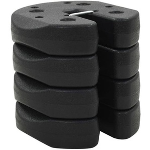 Pavillon-Gewichte 4 Stk. Schwarz 220x50 mm Beton