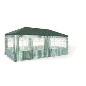 Pavillon grün/weiß gestreift 295 x 590 cm