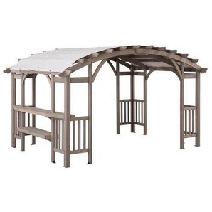 Pavillon , Holz , Zeder , 427x250x305 cm , wetterfest , Sonnen- & Sichtschutz, Pavillons